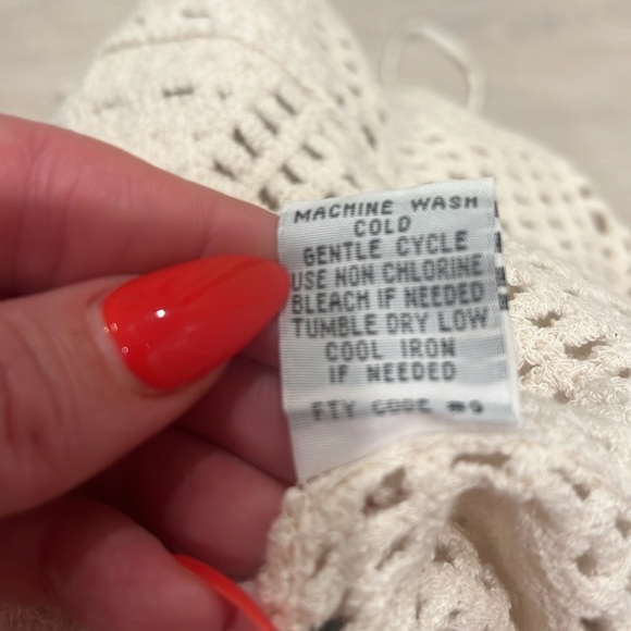 NWT Cherry Crochet Top EMBELLISHED knit REBELLION AGAIN 3D Cherries Women's Jr’s - Picture 10 of 11